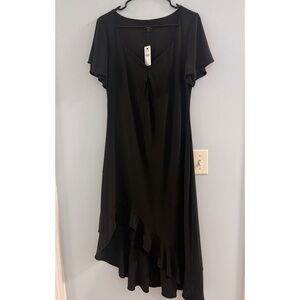 Express Asymmetrical Flutter Sleeve Women's Dress